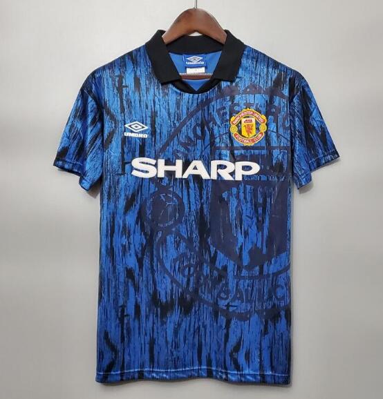 1992-93 Manchester United Retro Away Kit Soccer Jersey Player Version